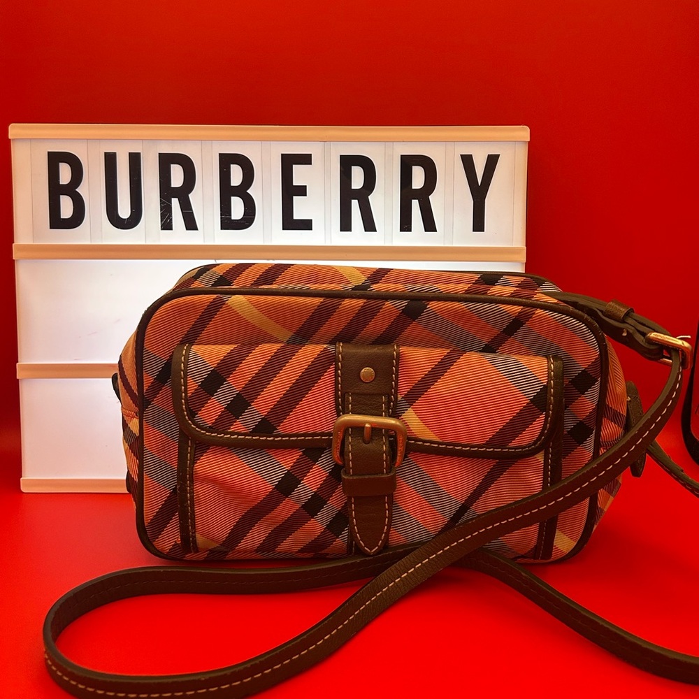 Burberry Blue/Pink Crossbody Bag.